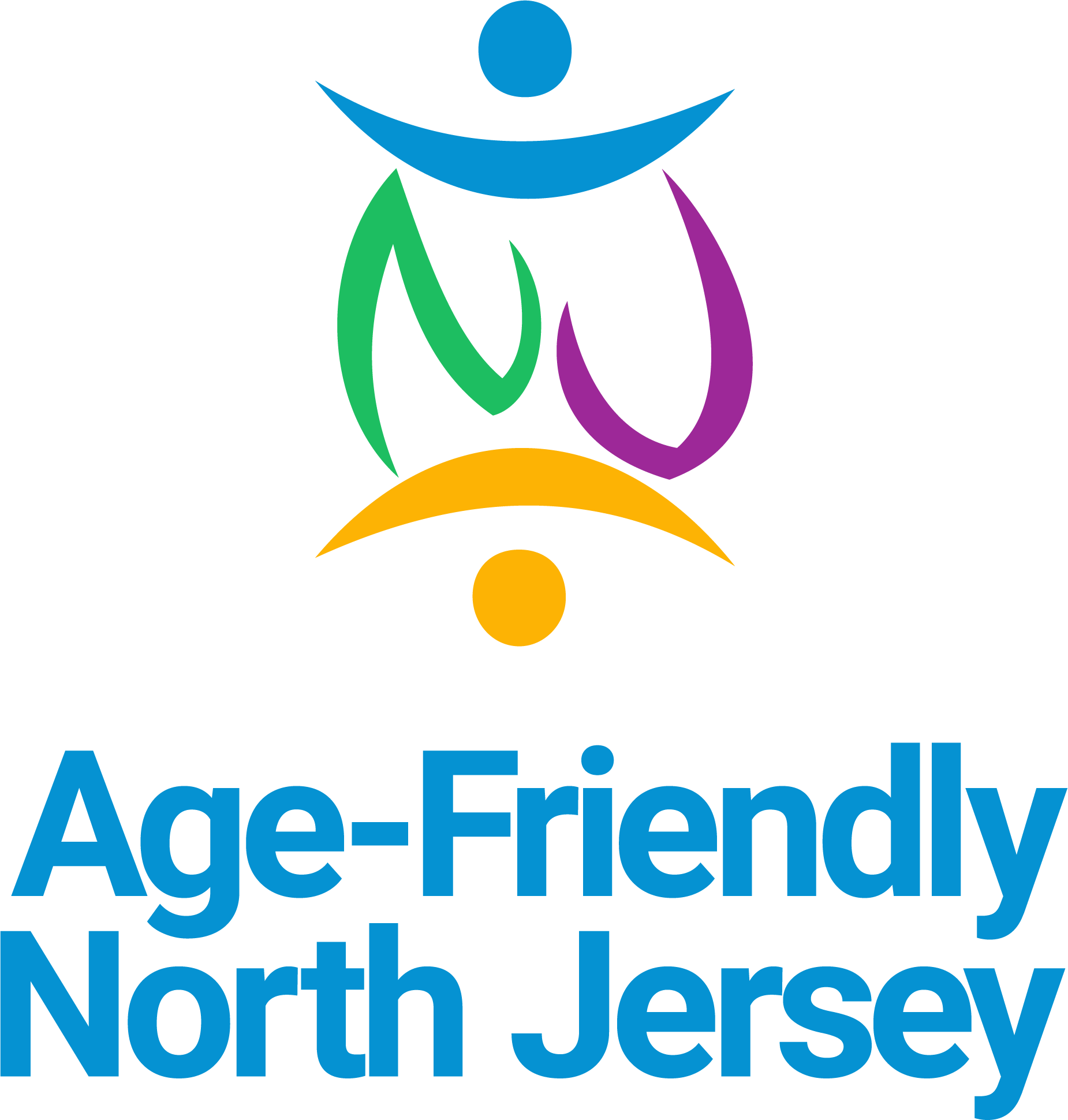 The Age Friendly New Jersey logo, featuring two people and the letters NJ