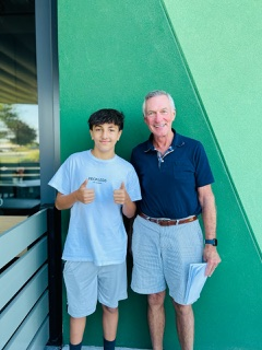 Gavin, mentee to Mike, showing a thumbs up
